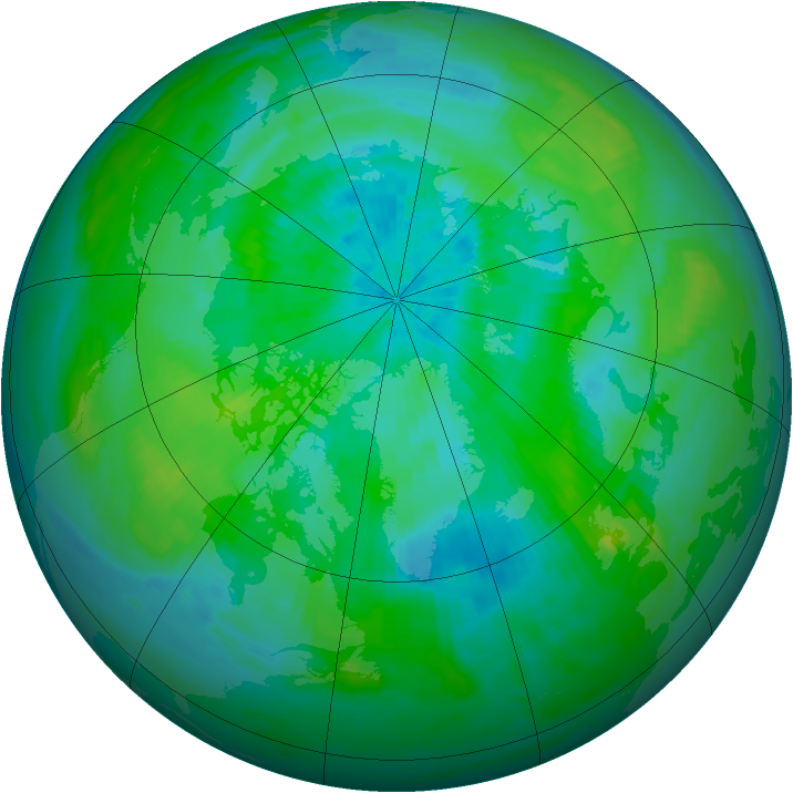 Arctic ozone map for 10 September 1983